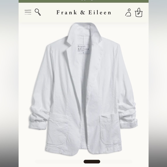 Frank & Eileen Jackets & Blazers - Frank & Eileen Dublin medium tailored blazer in white.